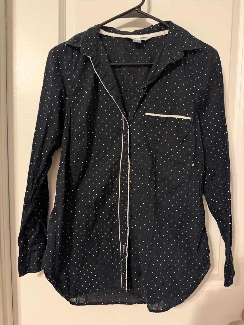 Old Navy Navy Tunic Shirt with White Dot Detail